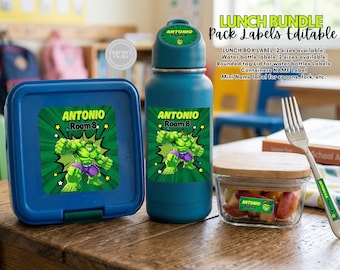 Lunch box pack hulk Bundle Templates. Edit Yourself in CANVA.