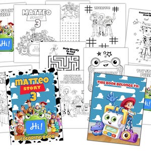Coloring Book Toy Story Template, EDIT Yourself in CANVA. online templates