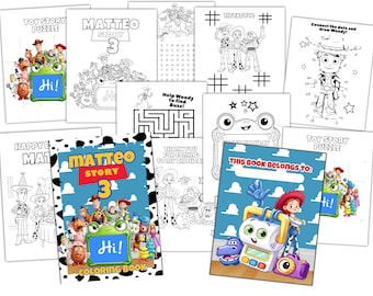 Coloring Book Toy Story Template, EDIT Yourself in CANVA. Online templates