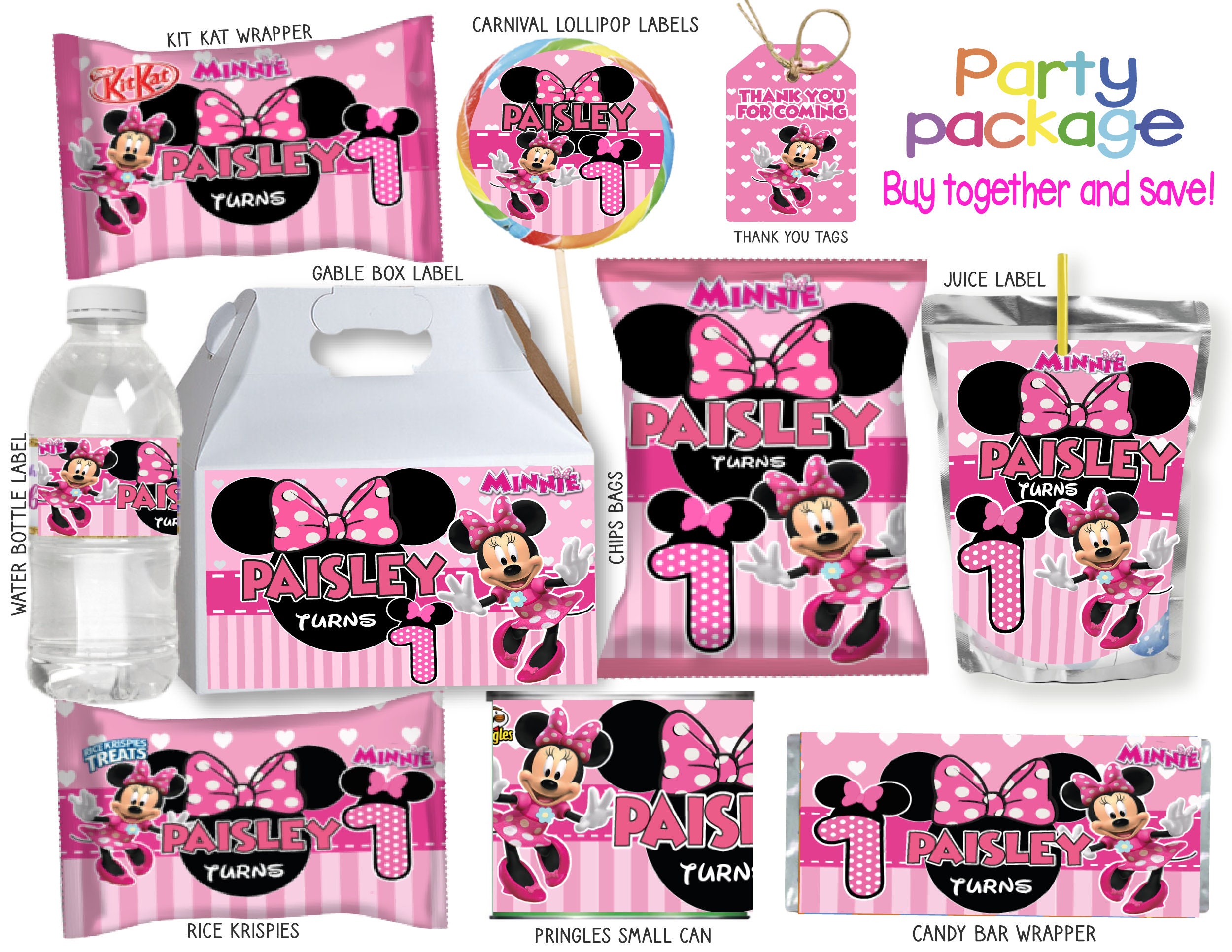 Mickey Mouse Favor Boxes/ Mickey Mouse Goodie Boxes/ Gable Boxes/ Mickey  Mouse Party Decorations/ Mickey Mouse Party 