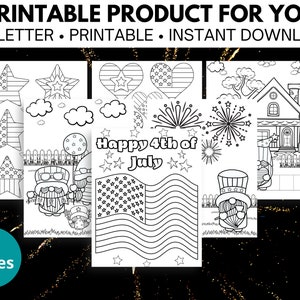 4th of July Coloring Pages for Kids, Independence Day Coloring Pages, Patriotic Coloring Sheets