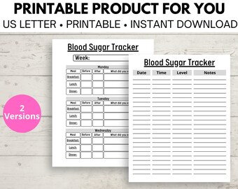 Blood Sugar Tracker Printable
