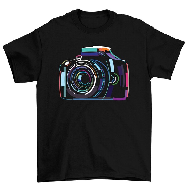 Colorful Camera Photo Photography Photographer Gift T-Shirt Men Women