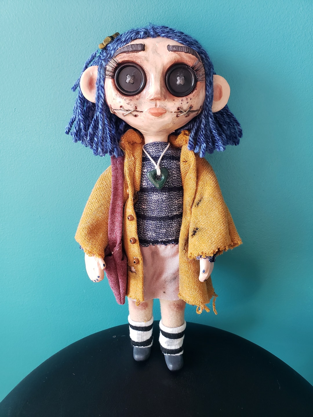Coraline Doll, Handmade Coraline Doll, Coraline Squid, Coraline Doll