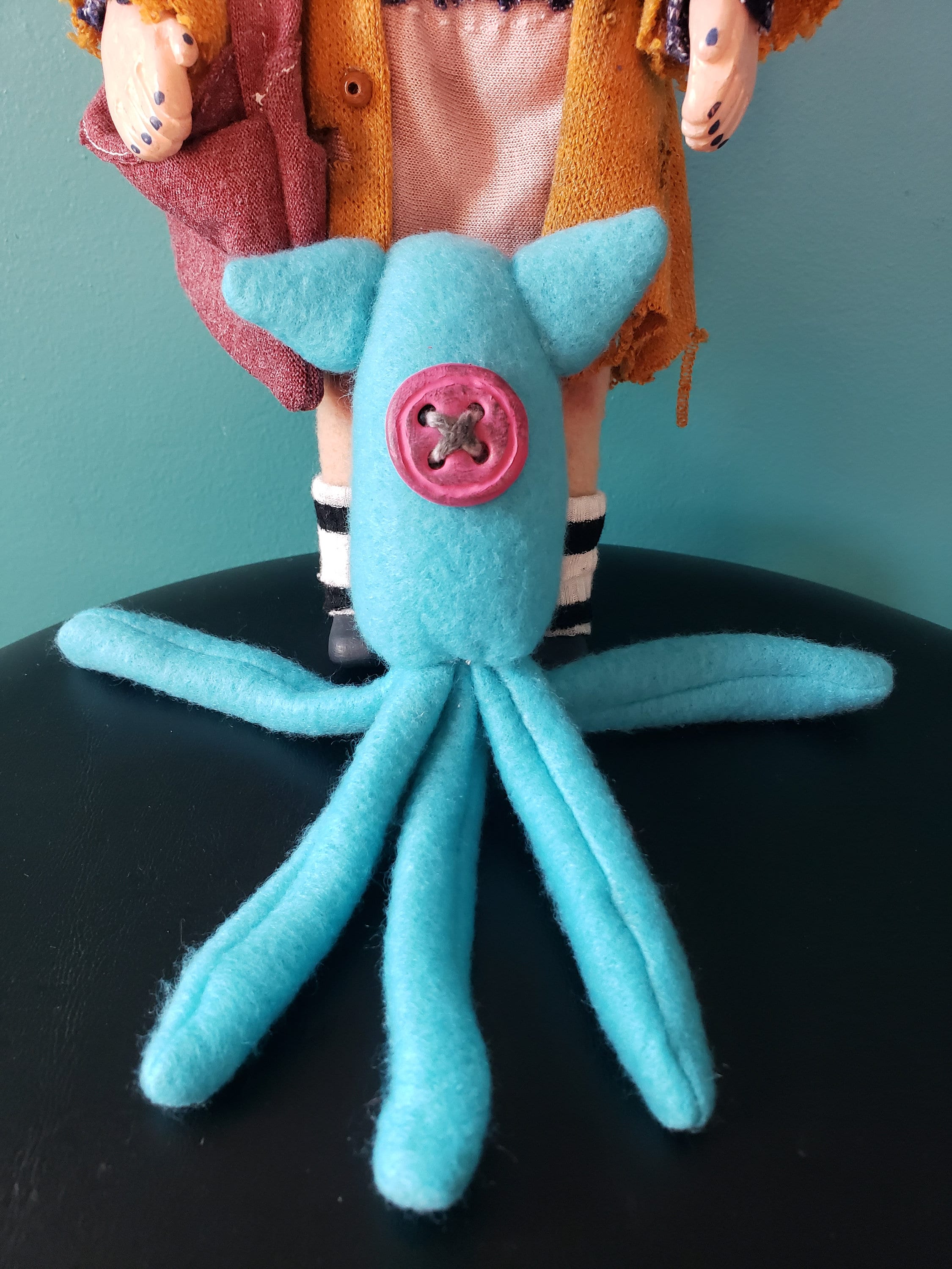 Coraline Doll, Handmade Coraline Doll, Coraline Squid, Coraline Doll