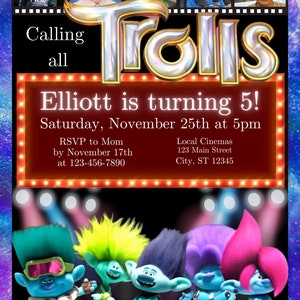 Trolls Band Together Invite with Photoreal