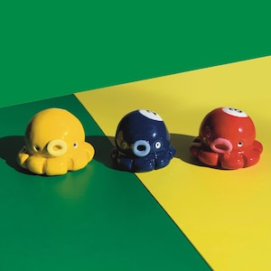 Octopus Pool Ball Desk Friend • Clay Figurine