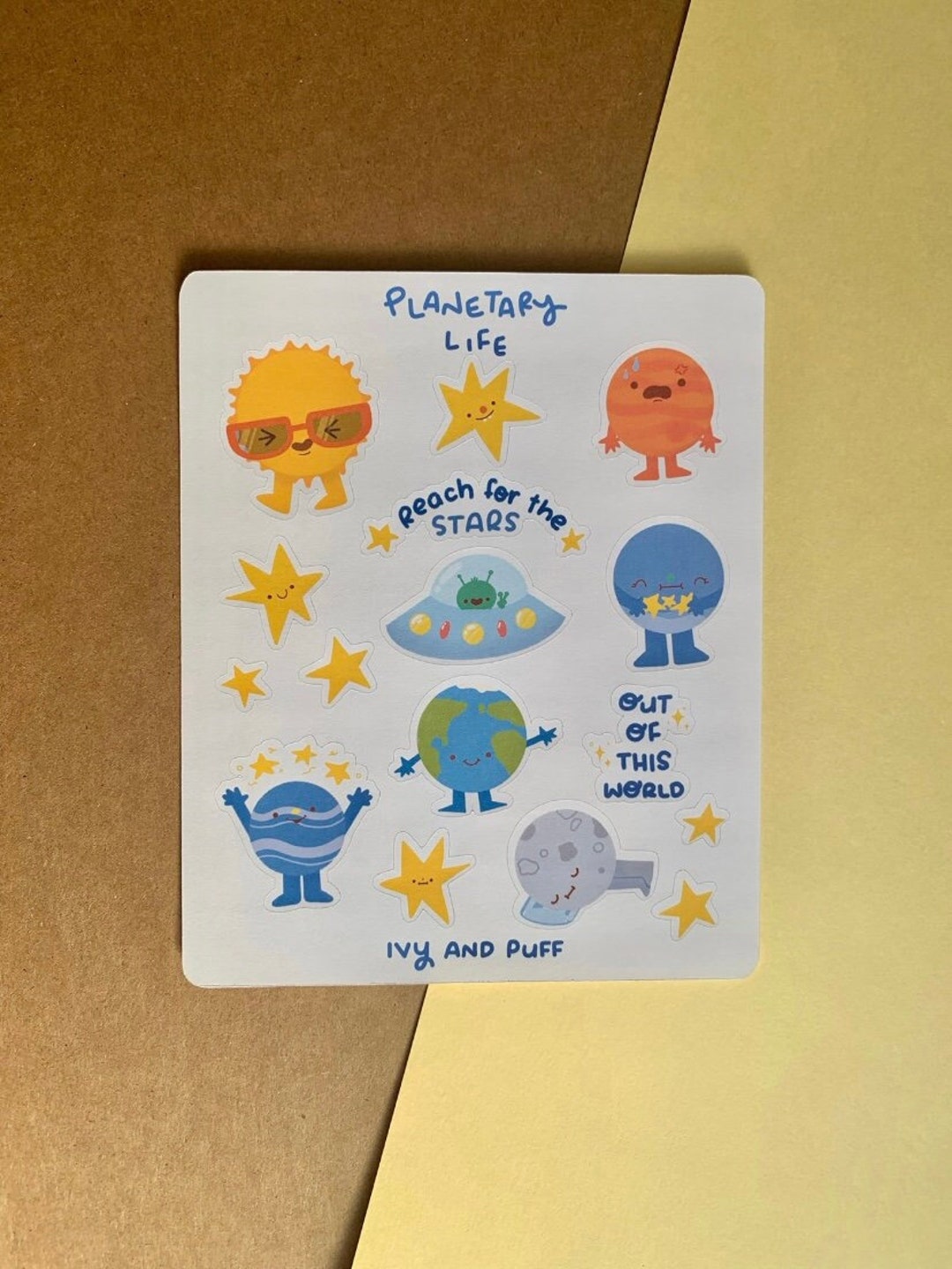 Cute Space Sticker Sheet Bullet Journal, Planner, Notebook, Scrapbook ...