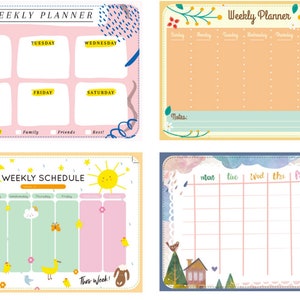 Notability/Goodnotes Digital Weekly Planner Templates, Cute Digital Templates, Notability/Goodnotes Journal Templates, Goal Tracker