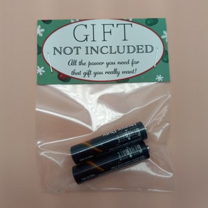 Funny Gift Not Included Battery Gag Gifts; White Elephant; Novelty Gifts, Stocking Stuffers, Funny Gag Gifts, Gift Not Included Batter Pack