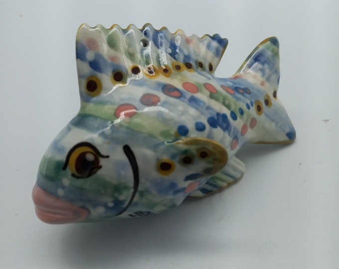Handmade Ceramic Rainbow Trout Fish Home Decor, Small Fish Home Decor, Fish Themed House Decor, Beach Themed Knick Knacks, Rainbow Trout