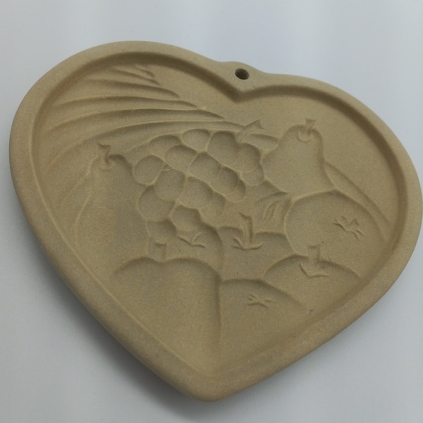 Vintage 1995 Verwende Chef Steengoed Cookie Mold, "Heart of Plenty" 4 Inch Lang bij 5 Inch Breed Cookie Mold, Made in USA Molds, Vintage Mallen