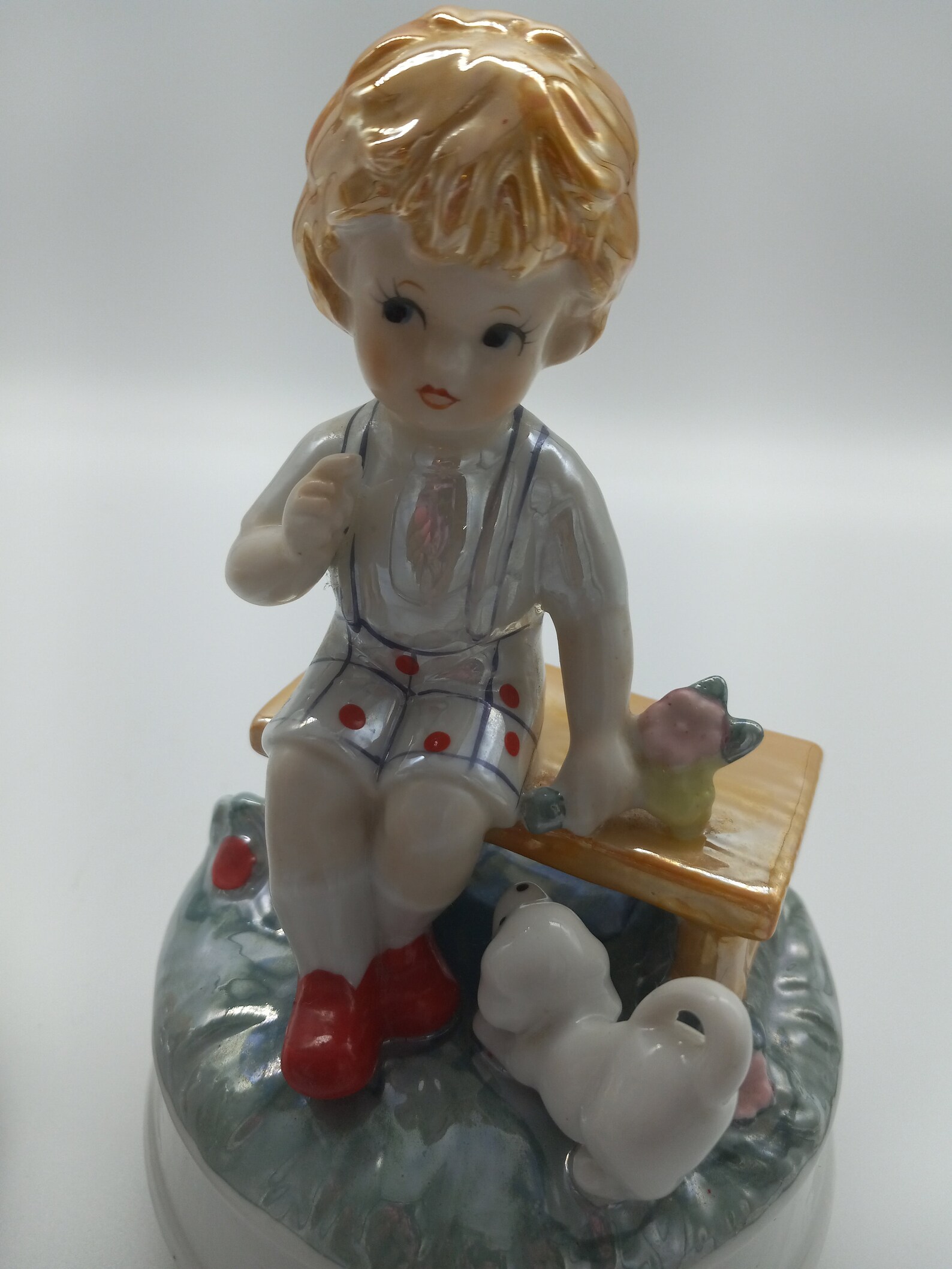 Vintage Music Box Figurine Set of Two Matching Vintage Etsy