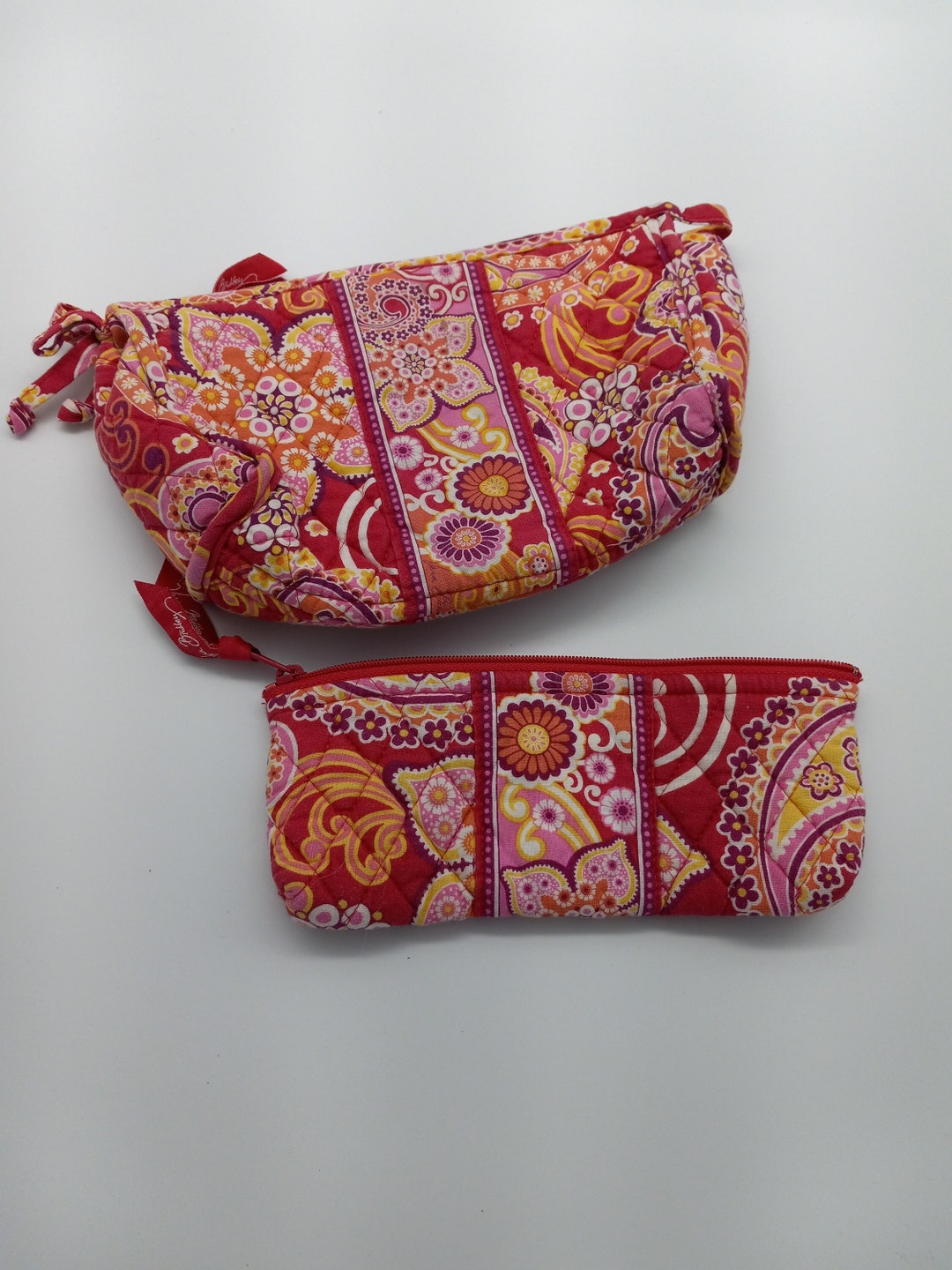 Vera Bradley Makeup Bag Set Colorful Floral Organizer Bag Etsy