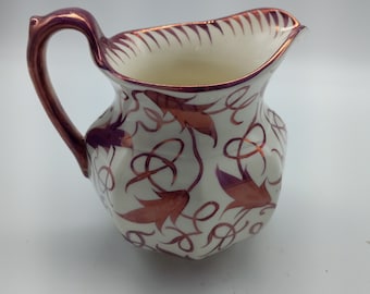 Vintage Wedgwood Etruria Pink Iridescent Creamer Pitcher, Beautiful Vintage Creamer Pitchers, Home Kitchen Decor, Vintage Creamer Housewares