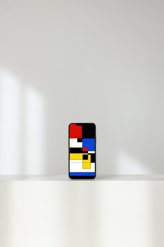 Mondrian Inspired Iphone Wallpaper Etsy