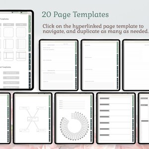 Digital Notebook Emerald Green Vertical Hyperlinked - Etsy