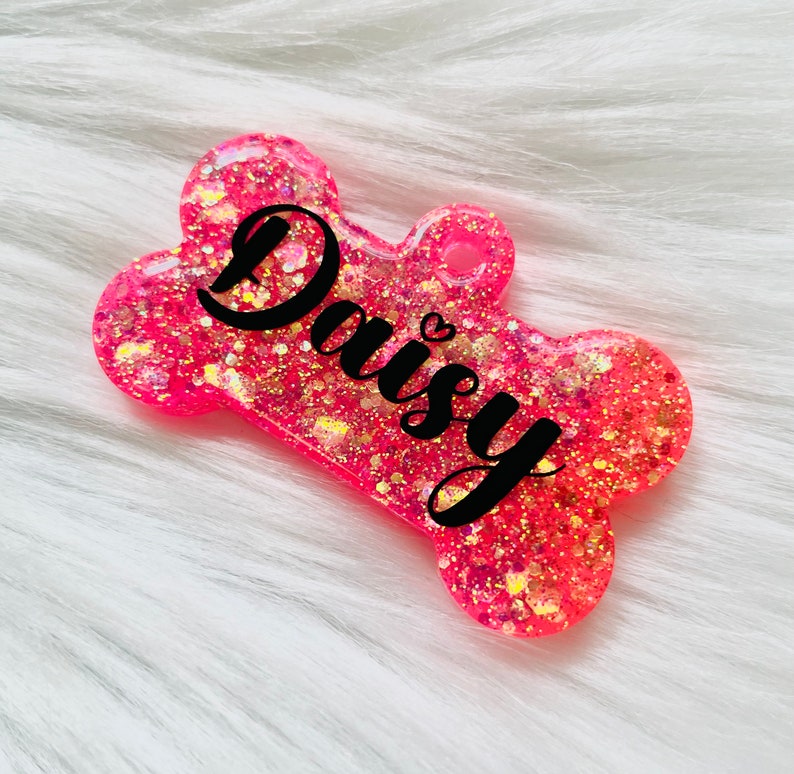 Personalised Pet Name Tag ID Dog Bone Name Tag Cat Fish Etsy UK