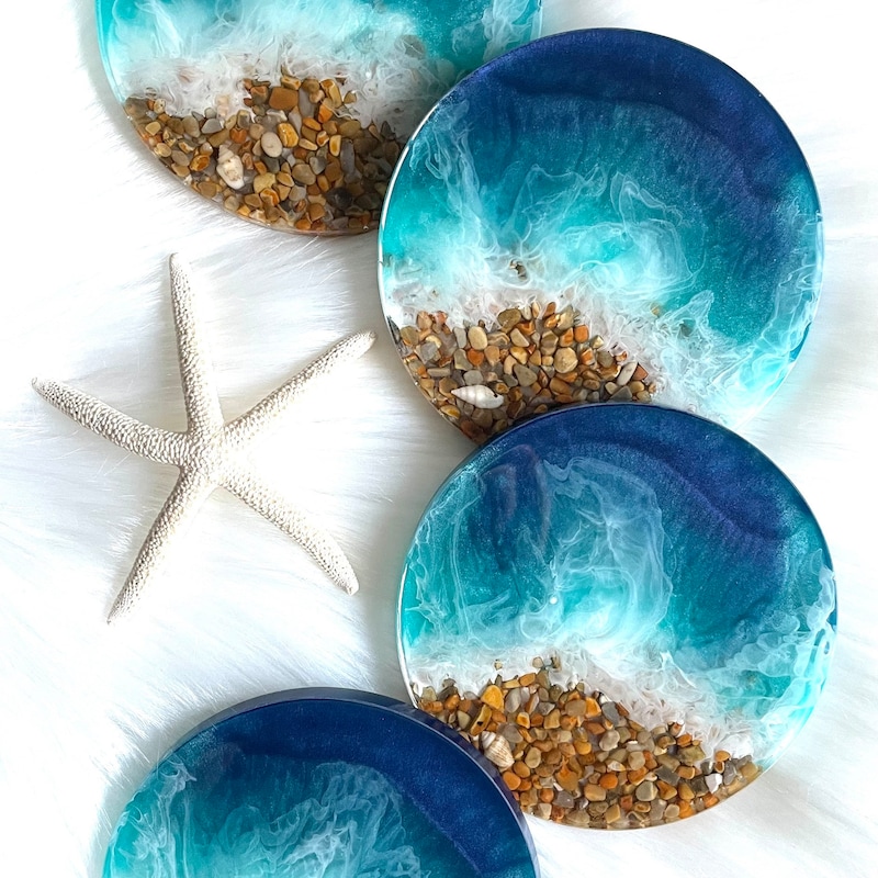 Seashell Coasters - Etsy