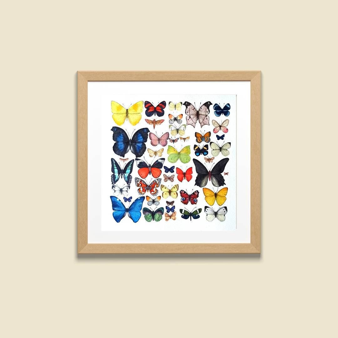 Butterfly Watercolor Print, Butterfly, Nursery Wall Art, Butterfly ...