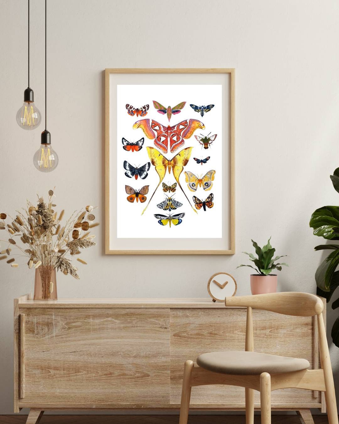 Moth Art Print Moth Watercolor Boho Room Decor Moths Decor - Etsy