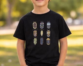 Kids Isopod T-Shirt, Cute Roly-Poly Pill Bug Shirt for Kids, Bug Lover Gift, Nature Kids Tee
