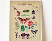 Capricorn Zodiac Poster: Horoscope Astrology Art (Digital Download)