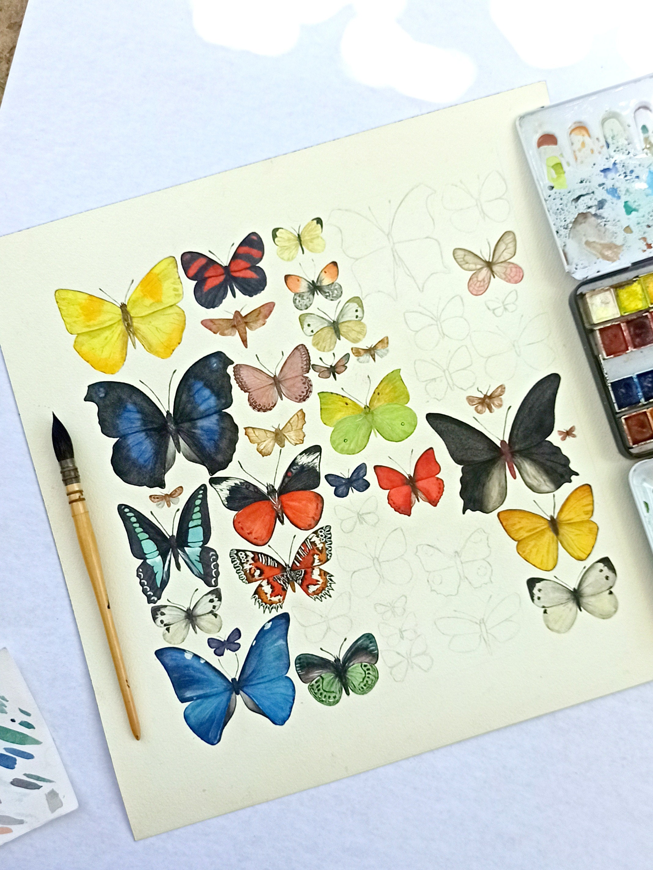 Butterfly Watercolor Print, Butterfly, Nursery Wall Art, Butterfly ...