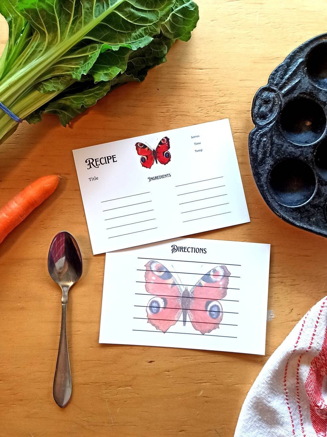 Butterfly Recipe Cards, Mother's Day Gift, Bridal Shower Recipe Cards