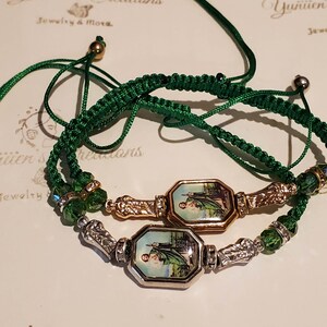 San Judas green bracelate