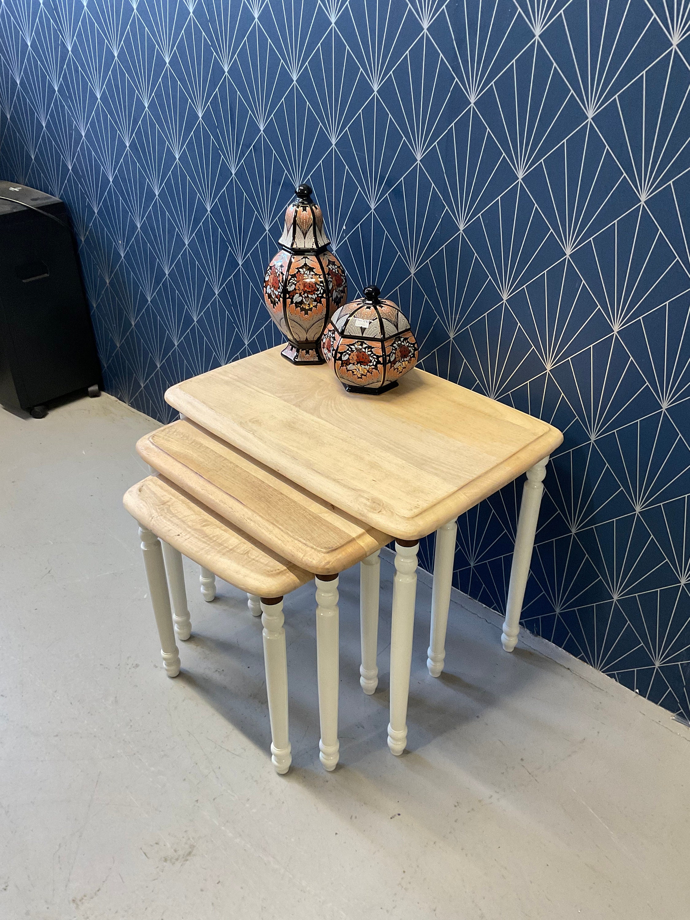 Upcycled nest of 2024 tables for sale
