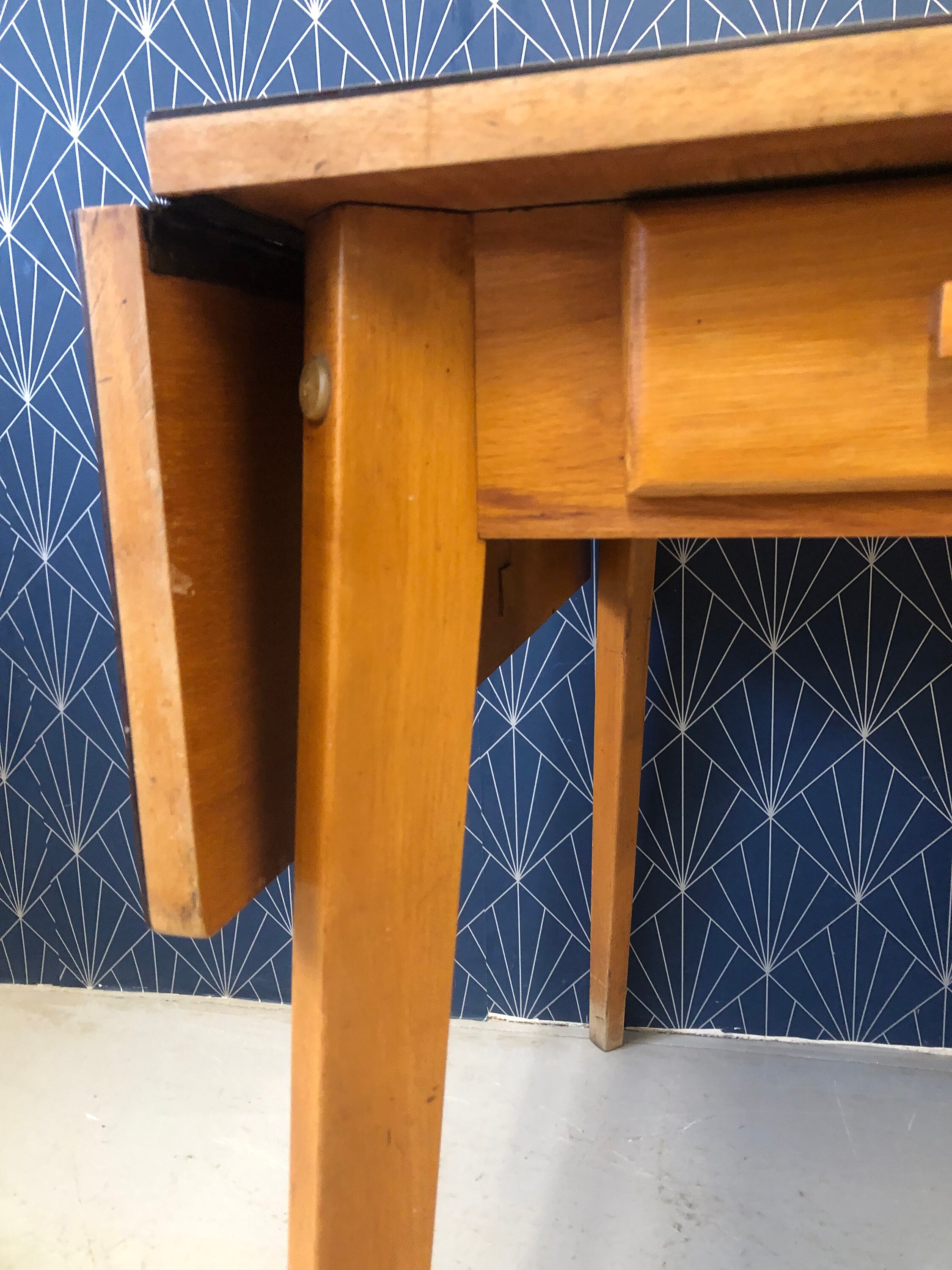 Retro Drop Leaf Formica Kitchen Table - Etsy UK