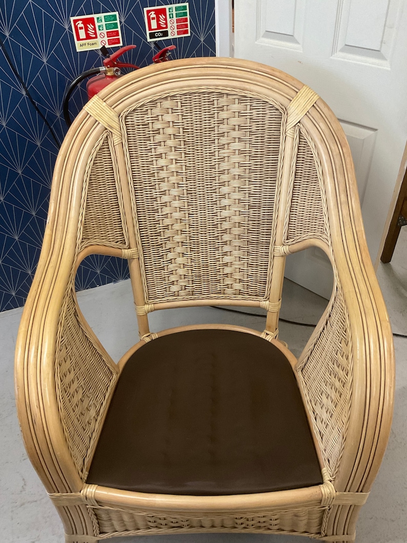 Daro Cane Single Wicker Chair - Etsy UK