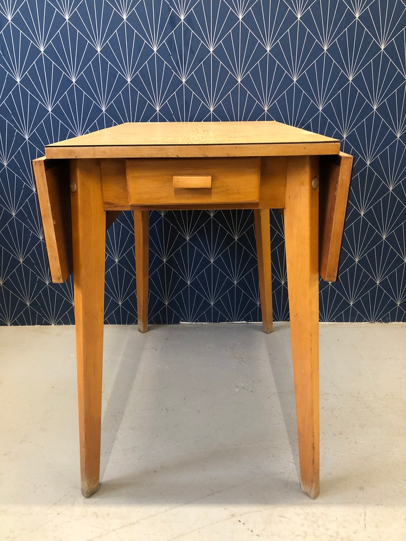 Retro Drop Leaf Formica Kitchen Table - Etsy UK