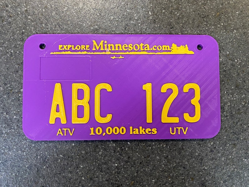 Minnesota ATV/UTV Custom License Plate - Etsy