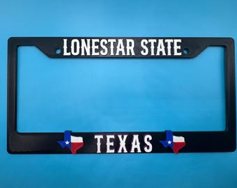 Texas, The Lonestar State 3d License Plate Frame