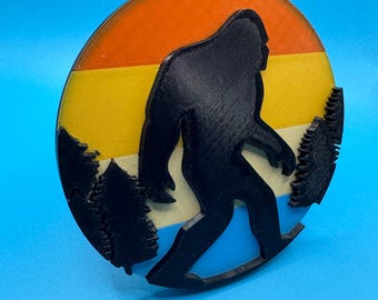 Retro 3d Bigfoot Hitch Cover