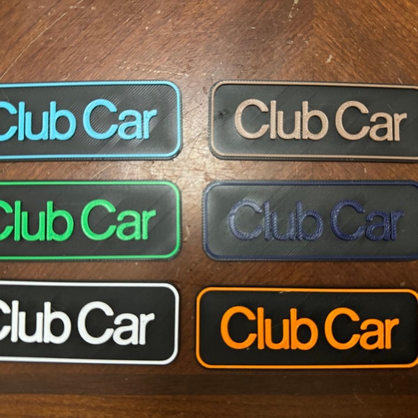 Club Car Precedent Name Plate (3d custom color)