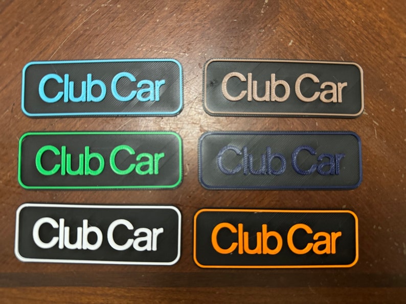 Club Car Precedent Name Plate 3d Custom Color Etsy