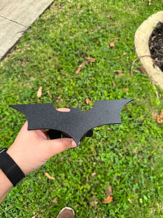 Oval Grey Batman Plastic ABS Tow Hitch Cover Car-Truck-SUV 2 Receiver | Gray | Polished | Class 2 | Universal Fitment | 1.5 in Shank Diameter