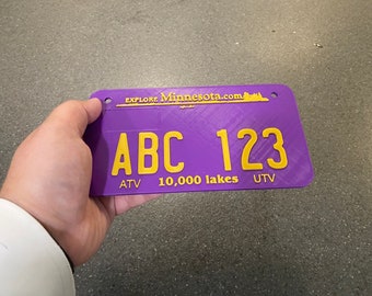 Minnesota ATV/UTV Custom License Plate