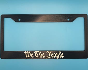We The People 3d Licene Plate Frame