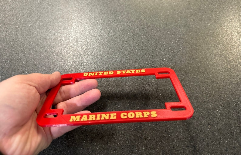 United States Marine Corps Motorcycle License Plate Frame Etsy
