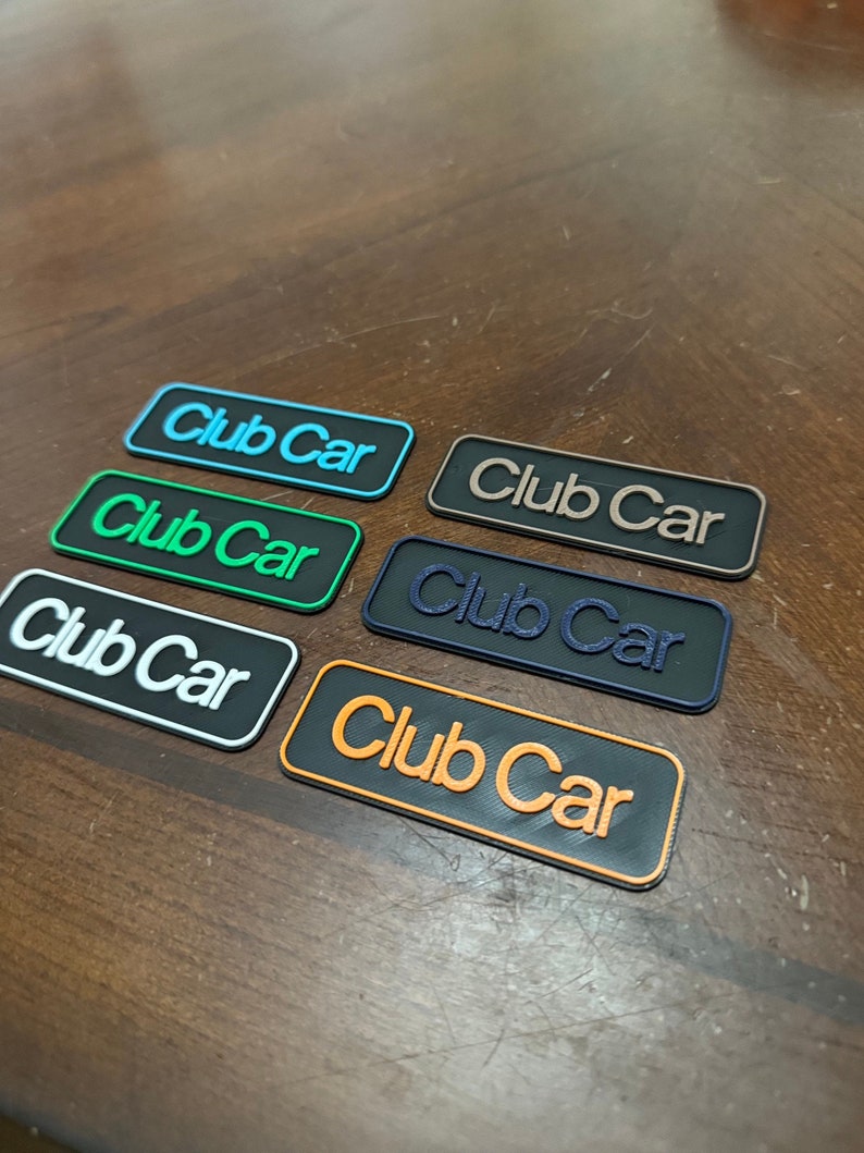 Club Car Precedent Name Plate 3d Custom Color Etsy
