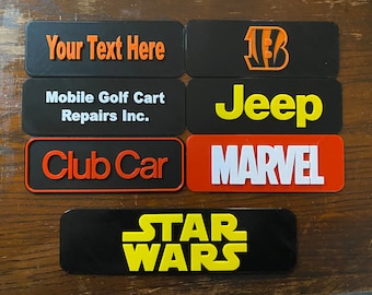 Personalized 3d Printed Golf Cart Plate