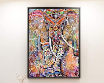 5D Diamond Paint Kit Elephant DIY Crystal Embroidery Full Drill Cross Stitch Picture Art Craft