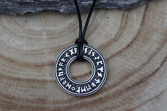 Black Horn Viking Elder Futhark Rune Pendants - Runic Viking Jewelry