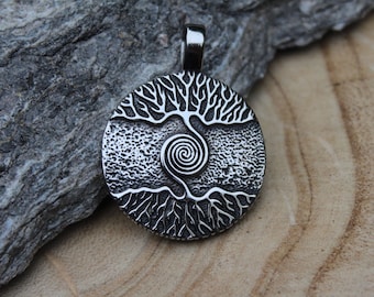 Yggdrasil tree of life norse pagan viking amulet pendant by Iphellkear
