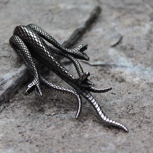 Gothic serpent snake trio minimalist pendant by Iphellkear