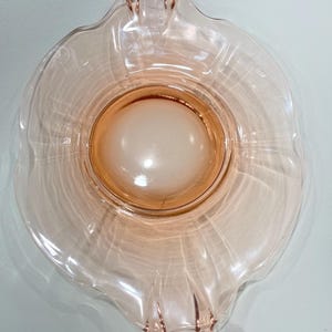 Vintage Rosa Depression Glas Servierplatte.
